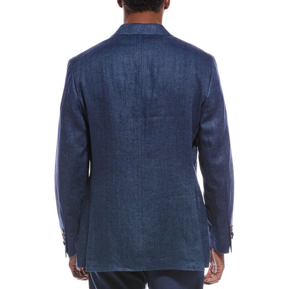 Brooks Brothers Mens  Linen Blazer, Blue - Picture 2 of 5